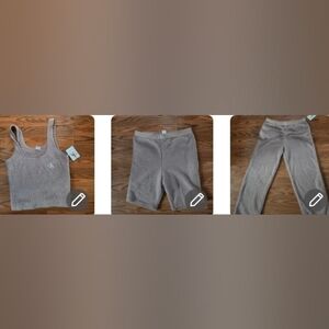 CK Calvin Klein Super Plush Creamy Latte  Lounge Sleep Set Medium